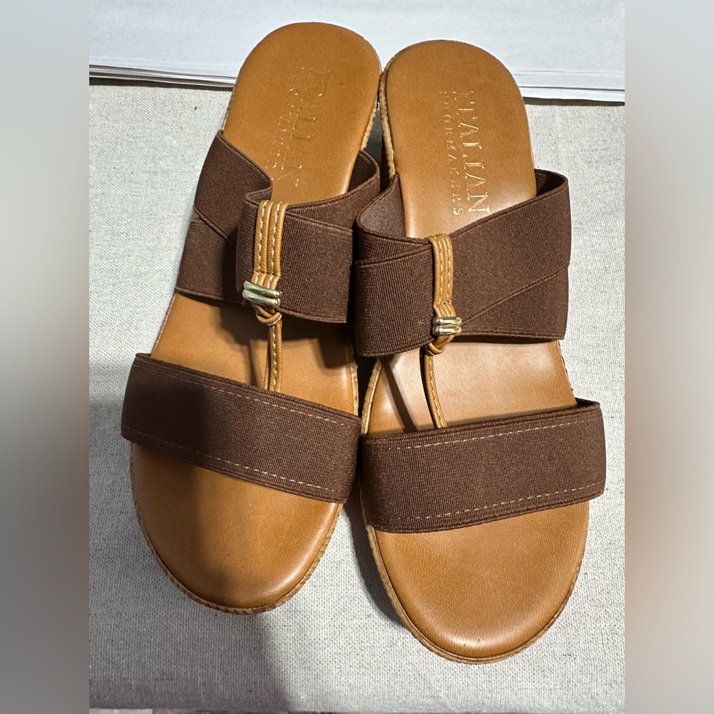 Italian Shoemakers Brown wedge Sandals 8.5